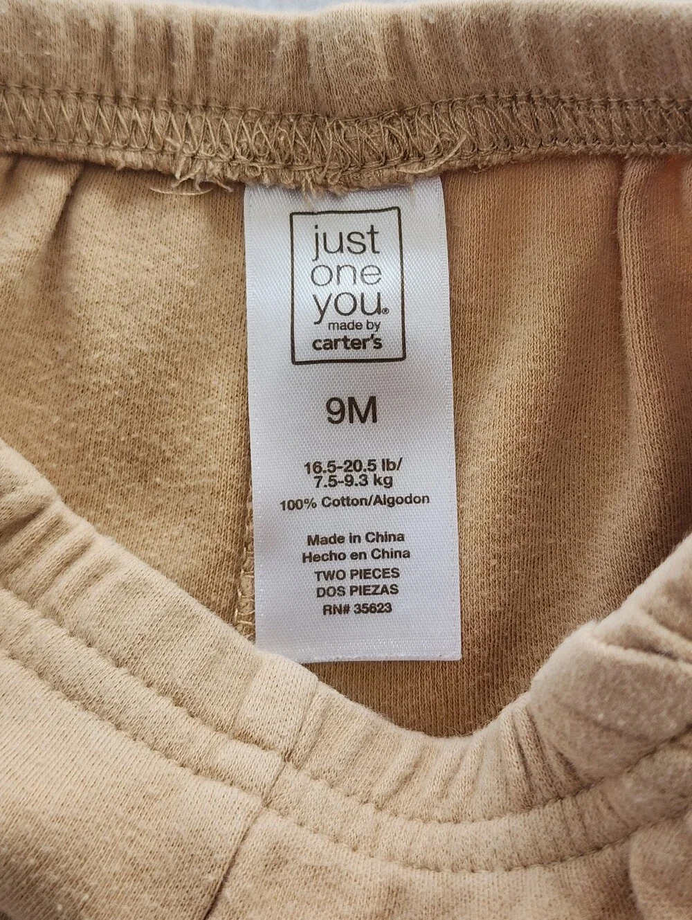 Baby Boy Pants Lot 6-9M 9M Carter’s Cloud Island Neutral Jogger Bundle